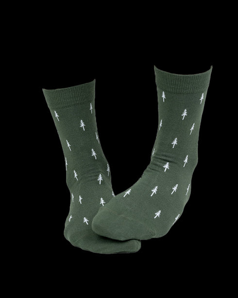 TreeSocks Standard Allover Green