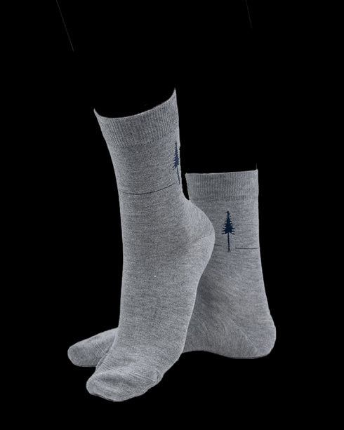 TreeSocks Standard Single Navy-Grey