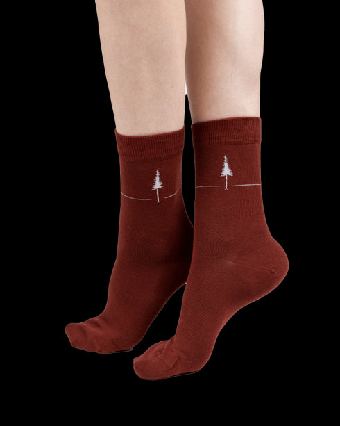 TreeSocks Standard Single Bordeaux