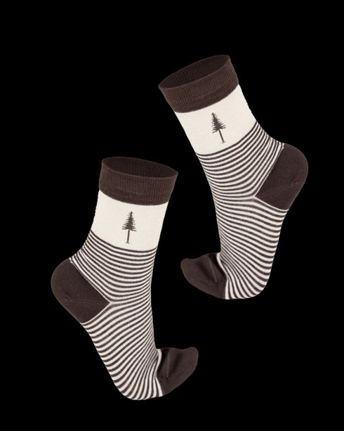 TreeSocks Standard Stripes Beige-Brown