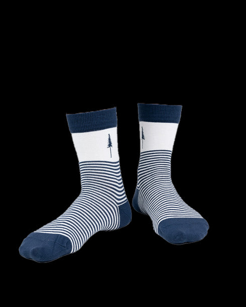 TreeSocks Standard Stripes Navy