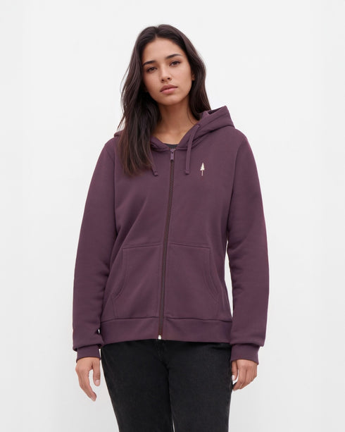 TreeHoodie Jacket Women Deep Purple