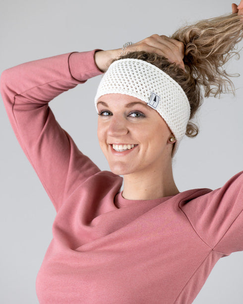 TreeHeadband Knitted White