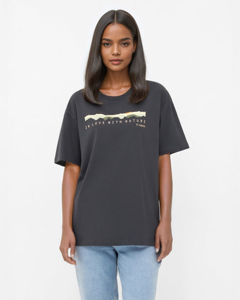 TreeShirt Mountain Panorama Dark Anthracite