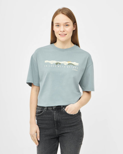 TreeShirt Mountain Panorama Elemental Blue