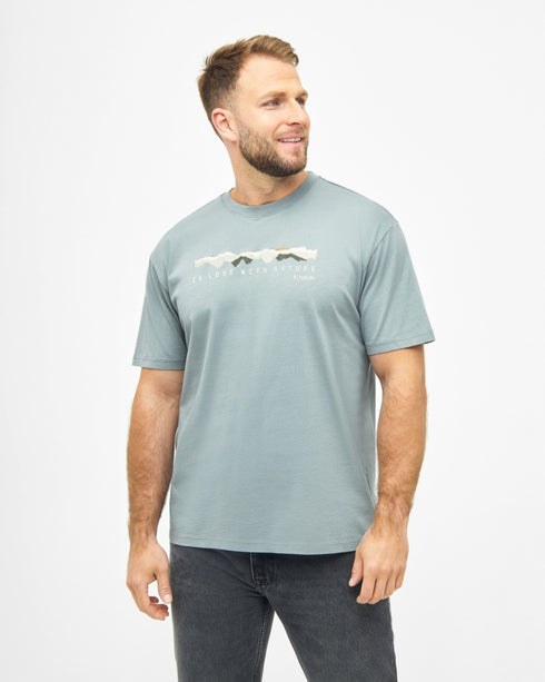 TreeShirt Mountain Panorama Elemental Blue