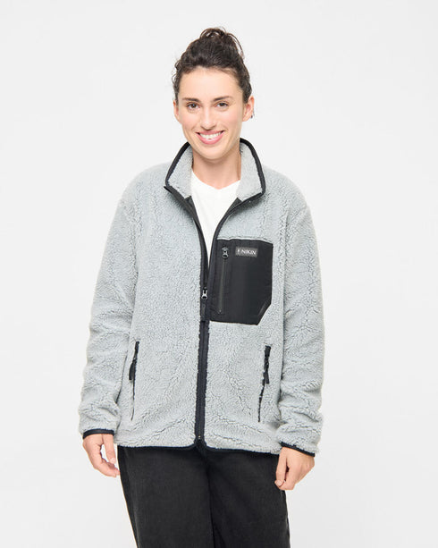 TreeFleece Teddy Relaxed Jacket Grey Mel