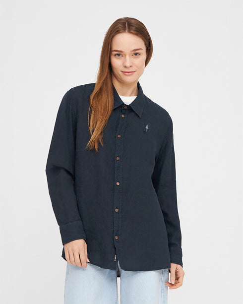 TreePlanter Shirt Linen Dark Navy