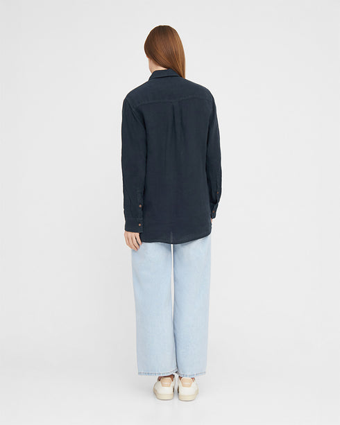 TreePlanter Shirt Linen Dark Navy