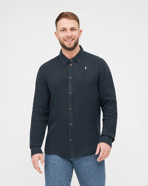 TreePlanter Shirt Linen Dark Navy