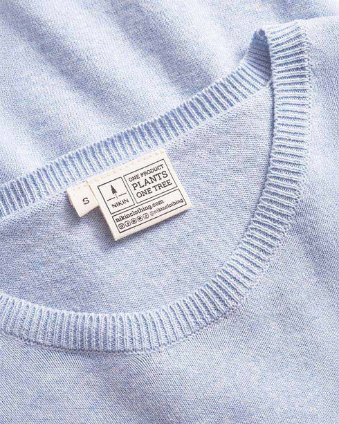 TreePullover Knitted Women Sky Blue Mel