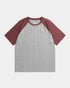 TreeShirt Raglan Relaxed Colorblock Coffee Deep Maroon Mel-Grey Mel