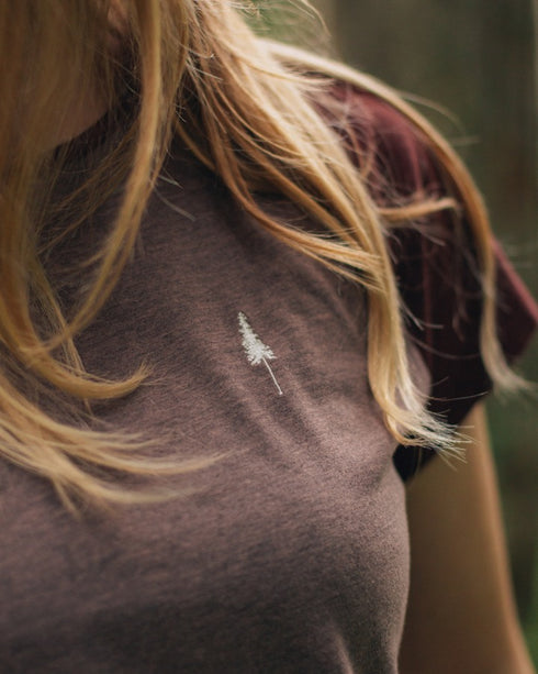 TreeShirt Raglan Colorblock Coffee Women Deep Maroon Mel-Astro Dust Mel