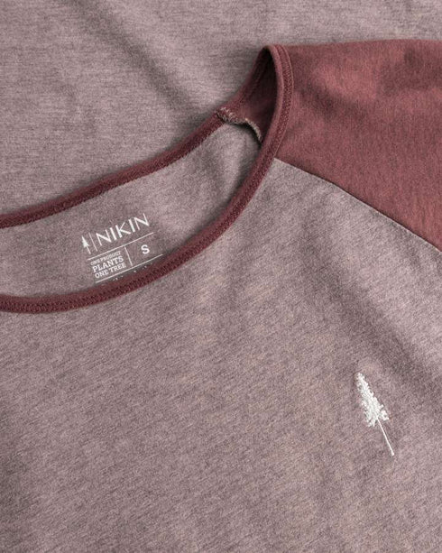 TreeShirt Raglan Colorblock Coffee Women Deep Maroon Mel-Astro Dust Mel