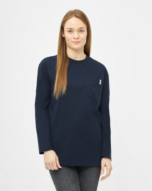 TreeShirt Mono Longsleeve Pocket Relaxed Dark Navy