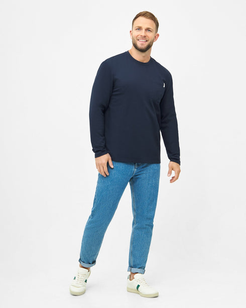 TreeShirt Mono Longsleeve Pocket Relaxed Dark Navy
