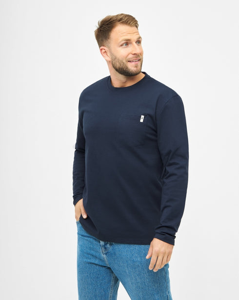 TreeShirt Mono Longsleeve Pocket Relaxed Dark Navy