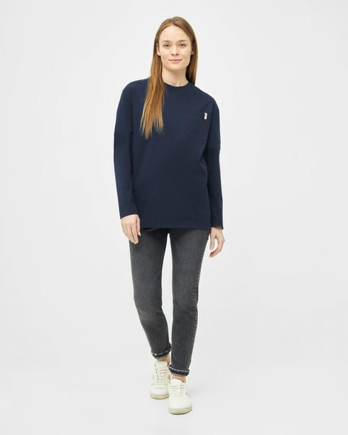 TreeShirt Mono Longsleeve Pocket Relaxed Dark Navy