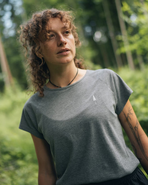 TreeShirt Raglan Coffee Women Grey Mel