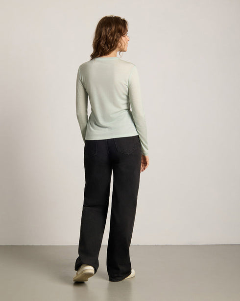 TreeShirt Longsleeve Wool Slim Women Fresh Mint