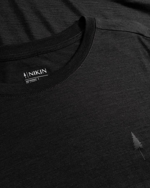 TreeShirt Longsleeve Wool Slim Dark Anthracite Mel