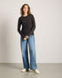TreeShirt Longsleeve Wool Slim Dark Anthracite Mel