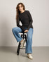 TreeShirt Longsleeve Wool Slim Dark Anthracite Mel
