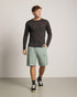 TreeShirt Longsleeve Wool Slim Dark Anthracite Mel