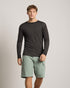 TreeShirt Longsleeve Wool Slim Dark Anthracite Mel