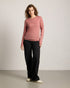 TreeShirt Longsleeve Wool Slim Salmon Rose Mel