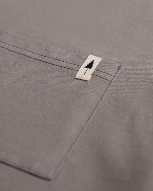 TreeShirt Pocket Mono Ash Taupe