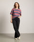 TreeShirt Striped Oversized Dark Ink-Blush
