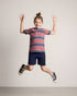 TreeShirt Striped Kids Dark Ink-Blush