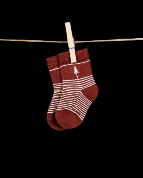 TreeSocks Kids Stripes Red