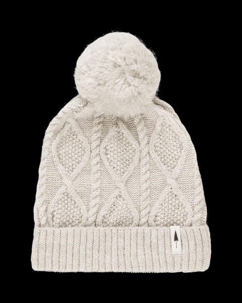 Treeanie Cable Knit PomPom Chalk