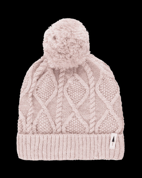 Treeanie Cable Knit PomPom Italian Clay