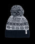 Treeanie Knitted Norwegian Pom Pom Light Grey Mel-Navy