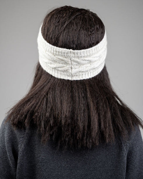 TreeHeadband Cable Knit Chalk