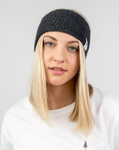 TreeHeadband Knitted Fleece Black Mel
