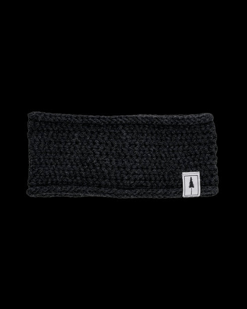 TreeHeadband Knitted Fleece Black Mel