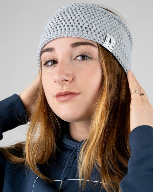 TreeHeadband Knitted Fleece Light Grey Mel