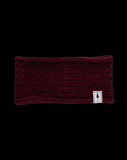 TreeHeadband Knitted Fleece Bordeaux