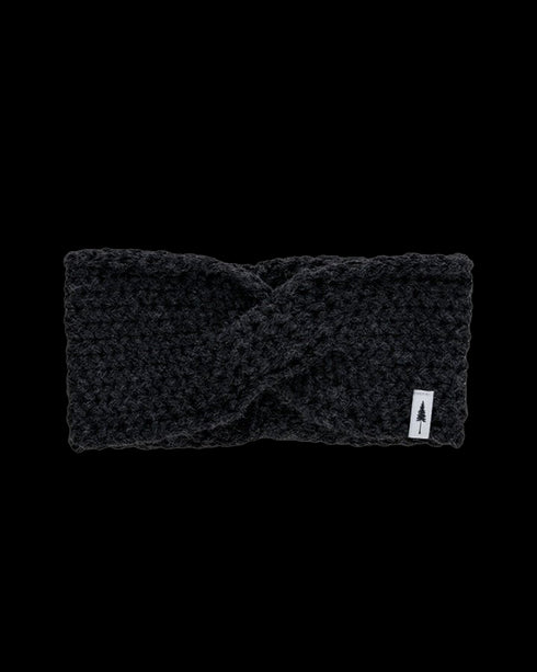 TreeHeadband Knitted Twist Black Mel