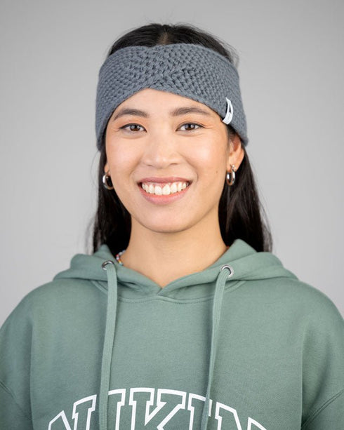 TreeHeadband Knitted Twist Steel Blue