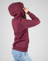 TreeHoodie Zip Women Bordeaux Mel