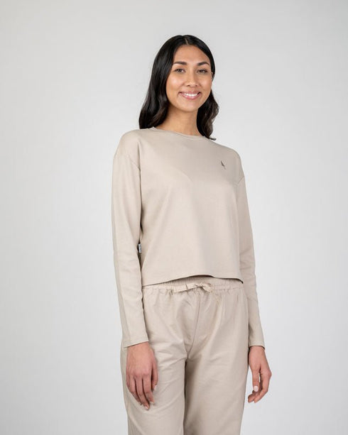 TreeJama Longsleeve Lounge Women Taupe