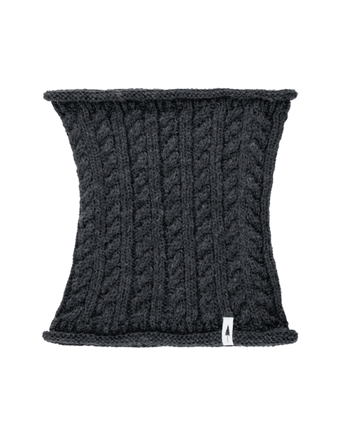 TreeNeckwarmer Cable Knit Black Mel