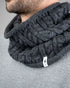 TreeNeckwarmer Cable Knit Black Mel