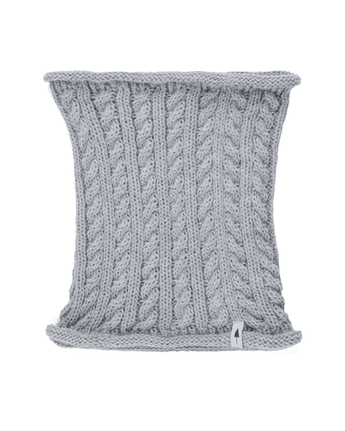 TreeNeckwarmer Cable Knit Light Grey Mel
