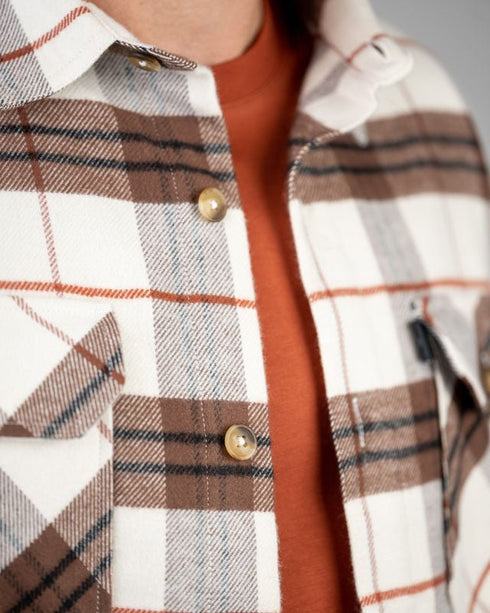 TreePlanter Overshirt Check Chalk-Walnut-Brick